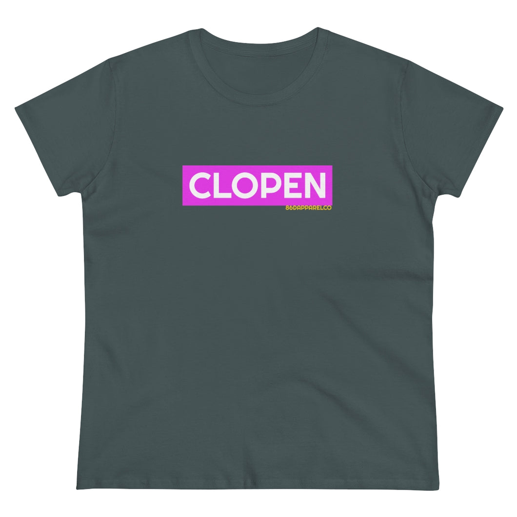 Clopen Women's Heavy Cotton Tee